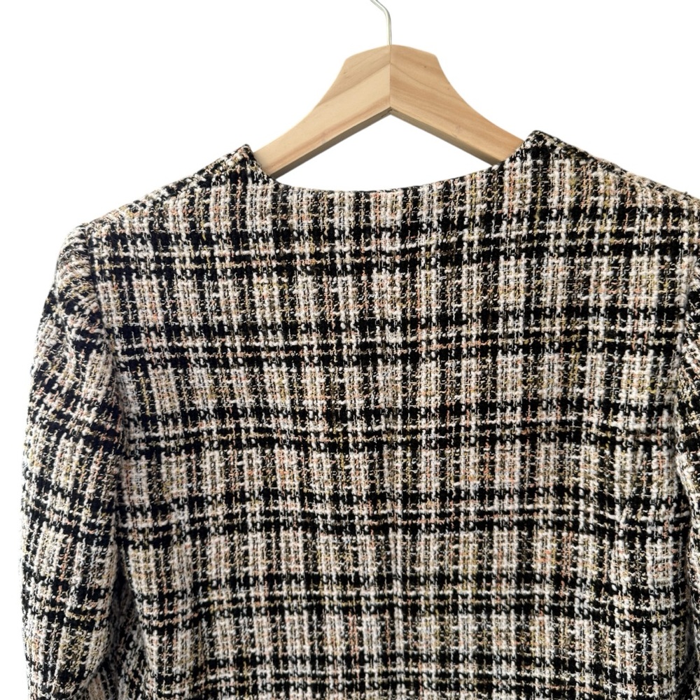 NWOT Babaton Women's Tweed Checkered Blazer - Picture 14 of 16